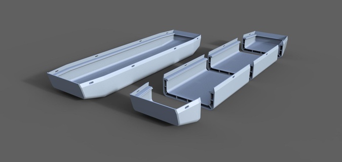 pusher lighter ship model pontoon light crane boat rc ofshore vessel dock container 3d print model - Mito3D