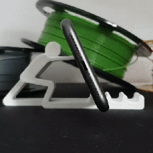 pushing phone holder 3d print model - Mito3D
