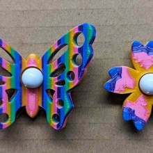 puntina disegno decorazioni farfalle farfalla decorazione fiore fiori multicolore puntine ufficio 3d print model - Mito3D