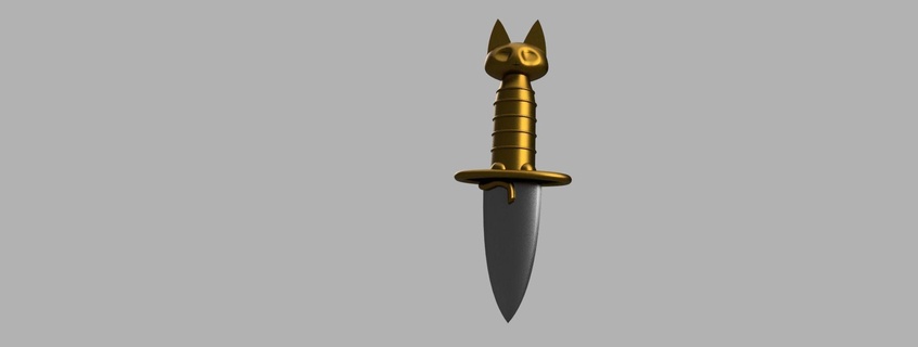 puss boots 2 - gatito blade 3d model Fashion in sickle communism lobo death cosplay sickles bounty hunter sword fencing 3d print model - Mito3D