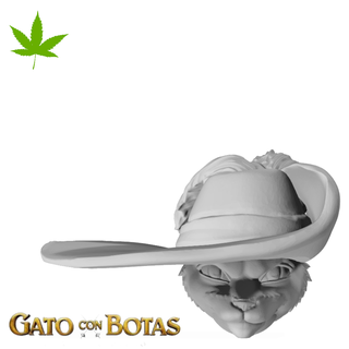 puss boots grinder Gadget chopper marijuana weed one piece op cat in 3d print model - Mito3D