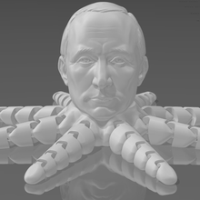 Putin articulado polvo russo Presidente 3d print model - Mito3D