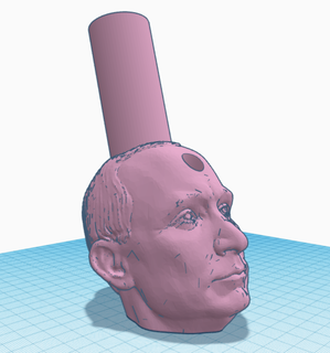 Putin cabeça bongo Vladimir erva daninha maconha fumaça água tubo Diversão engraçado Ucrânia arte 3d print model - Mito3D