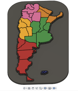 puzzle argentina carta geografica gioco province 3d print model - Mito3D