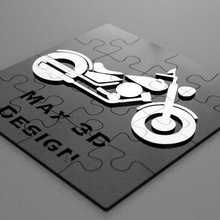 puzzle bike art 3d print model - Mito3D
