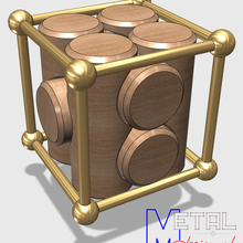 puzzle bois et de bronze jeu puzzles 3d print model - Mito3D