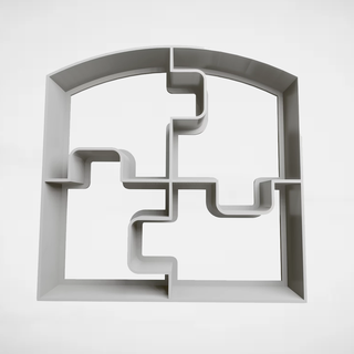 puzzle pain coupeur biscuit coupeurs stl moules trancheuse forme puzzles 3d print model - Mito3D