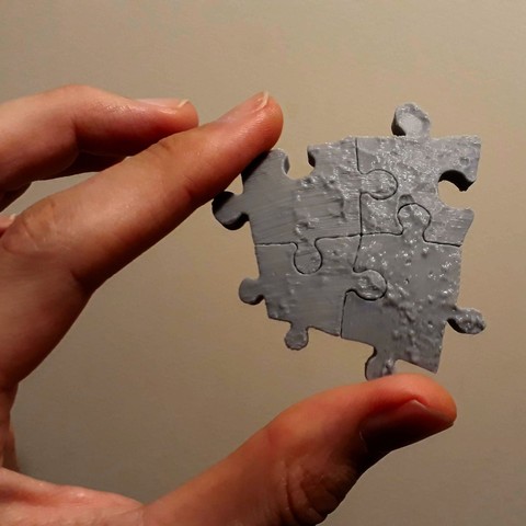 quebra-cabeça de calibração peças a arte lua 3D print model - Mito3D