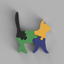 puzzle cat jugue 3d print model - Mito3D
