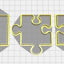 puzzle cookie cutter 3d print model - Mito3D