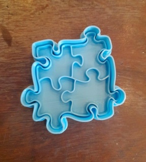 puzzle cookie cutter puzzles pezzle cutting 3d print model - Mito3D