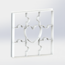 puzzle cookie cutter heart puzzles 3d print model - Mito3D