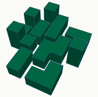 puzzle cubo 10 puzzlecube 3d print model - Mito3D