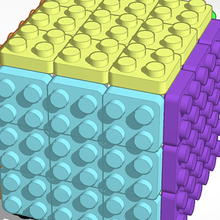 puzzle del cubo di rubick 3x3x3 tipo lego texture gioco giocattolo 3d print model - Mito3D