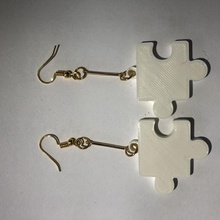 puzzle earrings jewelry christmas xmas idealab pendant pendants earring jigsaw 3d print model - Mito3D
