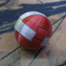 bulmaca esfera 12 piezas oyun 3d Anahtarlık küre 3d print model - Mito3D