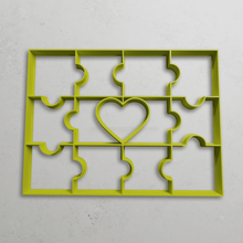puzzle heart love valentine's day 3d print model - Mito3D
