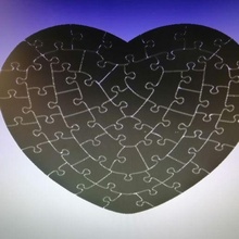 puzzle heart game 3d print model - Mito3D