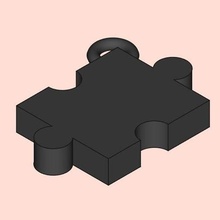 puzzle keychain jewelry jigsaw piece 3d print model - Mito3D