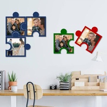 puzzle photo frames home photos art artistic wall decoration 2d 3d living gadget picture pictures memories family 3d print model - Mito3D