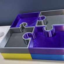 pezzo di puzzle organizzatore casa mensola box organizzazione 3d print model - Mito3D
