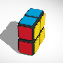 rompecabezas de juguete cubo rubick 1x2x2 colores juego 3d print model - Mito3D