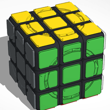 puzzle jouet rubick cube 3x3x3 type loquet jeu 3d print model - Mito3D