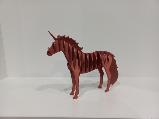 puzzle unicorno licorne gioco modello maquette costruzione animale giocattolo jouet 3d print model - Mito3D