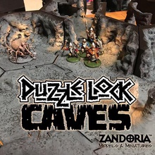 puzzlelock caves game tabletop rpg dnd5e modular tile terrain miniatures 28mm tabletopgames pathfinderrpg 3d print model - Mito3D