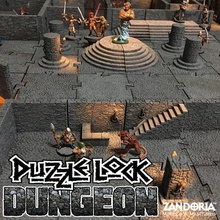 puzzlelock dungeon game ttrpg modular tiles gaming pathfinderrpg dnd games tabletop terrain 28mm caves 3d print model - Mito3D