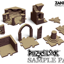 puzzlelock sample pack game sewer caves dungeon 3d print model - Mito3D