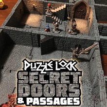 puzzlelock geheime Türen & Passagen Spiel Gelände tabletop dnd tile - dungeon passage Tür Geheimnis zandoria 28 3d print model - Mito3D