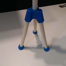 pvc bricolage trépied lightstand support pour smartphone gadget téléphone mobile 3d print model - Mito3D