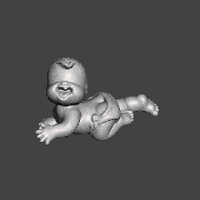 PVC figura bebês 80s bebê teners arte 80 3d print model - Mito3D