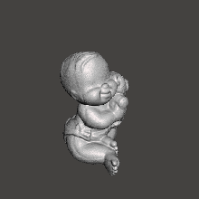 pvc figure babies - 80s baby teners art years 80 3d print model - Mito3D