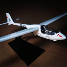 pw-5 smyk glider sailplane miniature custom paintable puchacz gliding glidiers soaring 3d print model - Mito3D