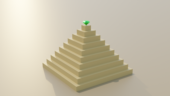 piramide casa Basso poli Egitto 3d print model - Mito3D