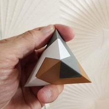 pyramid 3 parts - kawai tsugite various toys puzzle 3d print model - Mito3D