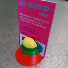 pirámide de negocios titular la tarjeta casa oficina visita 3d print model - Mito3D