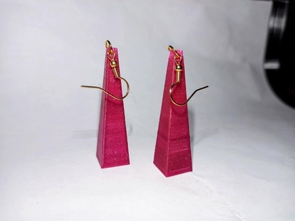 pyramid earrings accessories cool daily earring fashion gem 3d print model - Mito3D