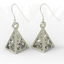pyramid earringspendant jewelry small circles 3d print model - Mito3D