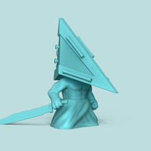 pirámide cabeza chibi funko estilo silencio colina sillent miniatura coleccionable juego personaje película terror horror imprimible stl lindo divertido 3d print model - Mito3D
