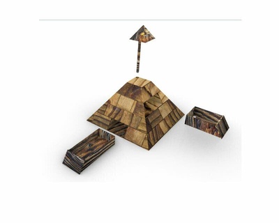 pyramid jewelry box box jewelry ring wedding packaging pyramid  3d print model - Mito3D