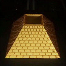 pirámide joyería joya caja oro Egipto Arte 3d print model - Mito3D