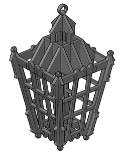 pirámide lámpara decoración mueble lamparas jaula organizador 3d print model - Mito3D