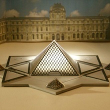 pyramid louvre architecture paris palace 3d print model - Mito3D