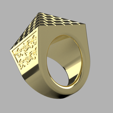 pyramid ring gold platinum silver jewelery jewellery jewel 3d print model - Mito3D