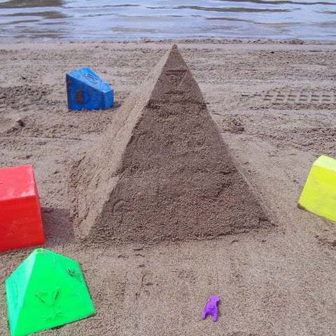 pyramid sandcastle art math tvy stem steam buildacastle 3D print model - Mito3D