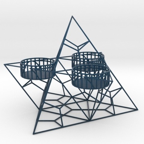 piramit tealights sahibi ev jannie elektrik 3D print model - Mito3D