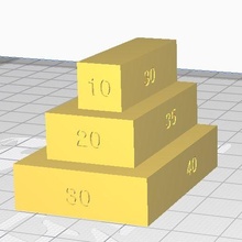 pirámide tolerancias calibre 3d print model - Mito3D